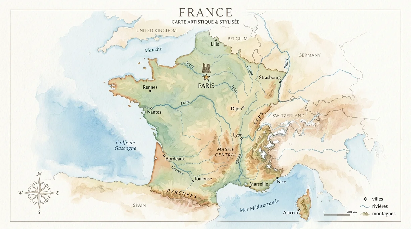 Карта Франции